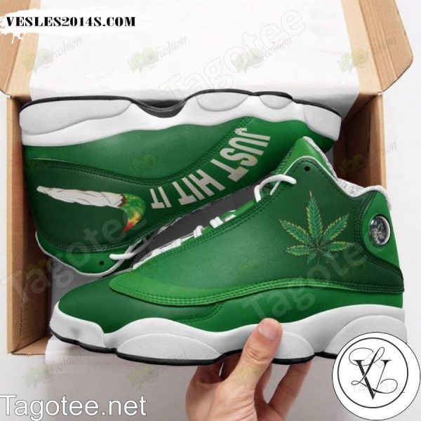 Cannabis Just Hit It Green Air Jordan 13 Shoes