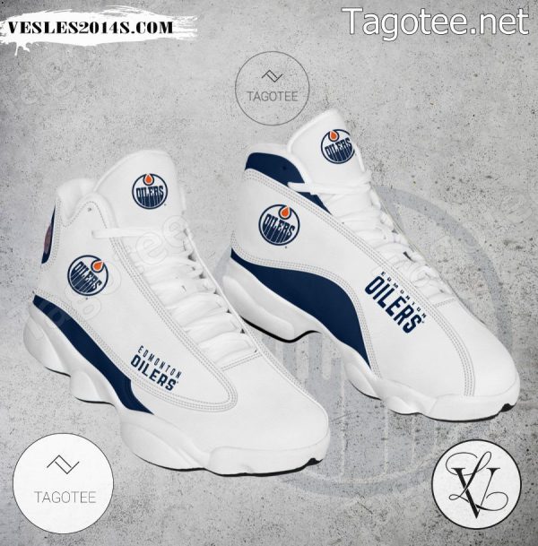 Edmonton Oilers Logo Air Jordan 13 Shoes