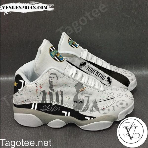 Juventus Cristiano Ronaldo Football Air Jordan 13 Shoes