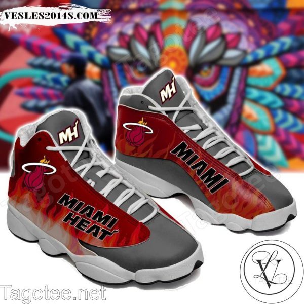 Miami Heat Basketball Gray Air Jordan 13 Shoes