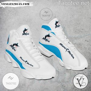 Miami Marlins Logo Air Jordan 13 Shoes