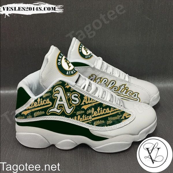 Oakland Athletics White Air Jordan 13 Shoes