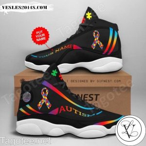 Personalized Autism Awareness Air Jordan 13 Shoes