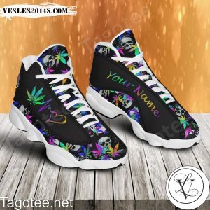 Personalized Skull Cannabis Air Jordan 13 Shoes