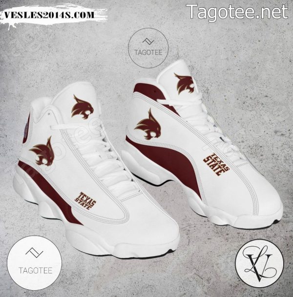 Texas State Bobcats NCAA Logo Air Jordan 13 Shoes