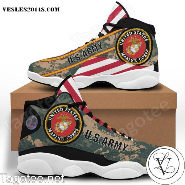 United States Marine Corps Army Red White Air Jordan 13 Shoes