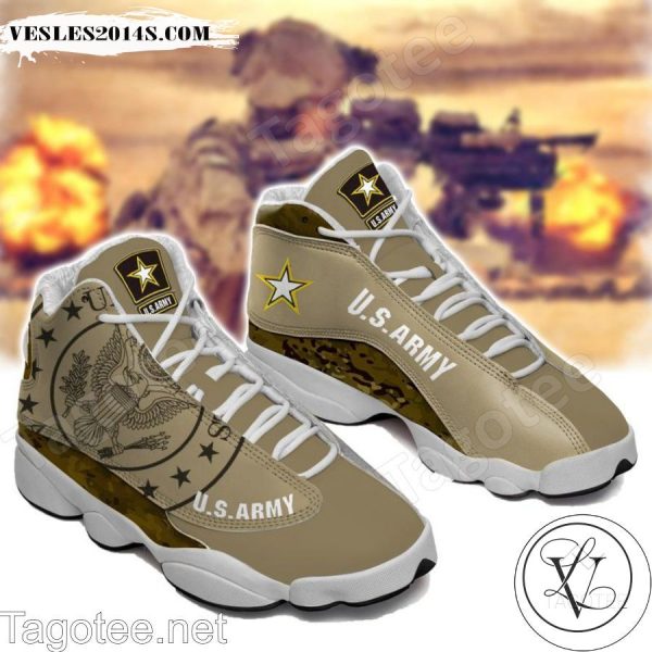 Us Army Brown Air Jordan 13 Shoes