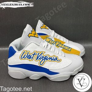 West Virginia Mountaineers White Air Jordan 13 Shoes