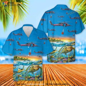 129th Rescue Wing Hh 60g Pave Hawk Summer Hawaiian Shirt