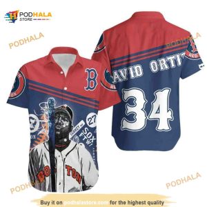 34 David Ortiz Boston Red Sox MLB Hawaiian Shirt