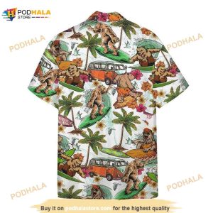 3D Bear Surfing Hawaii Shirt