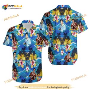 3D Elvis Presley Unisex Beach Funny Hawaiian Shirt