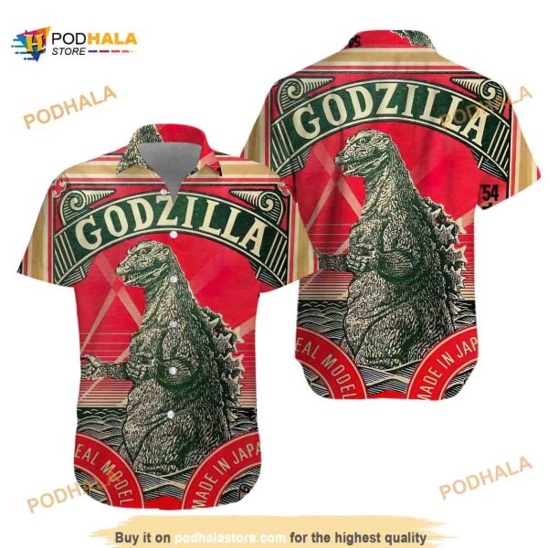 3D King of Monster Toho god zilla Funny Hawaiian Shirt