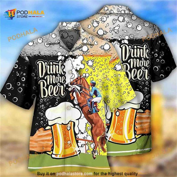 3D Print Beer Hawaiian Horse Shirt