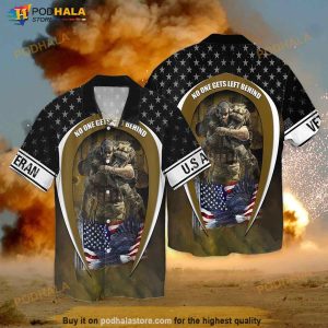 4th Of July Memorial Day American Veteran No One Gets Left Behind Hawaiian Shirt