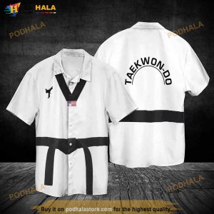 4th Of July Taekwondo Black Belt Hawaiian Shirt