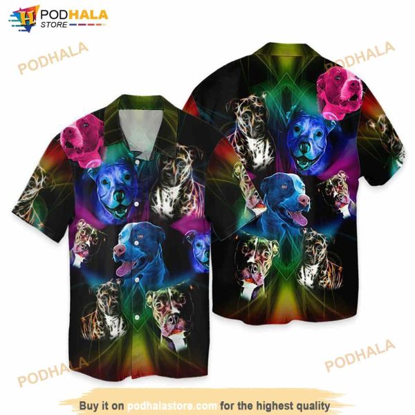 Abstract Pitbull Hawaiian Shirt