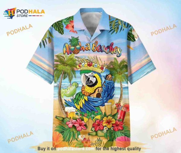 Aloha Beaches Summer Time Funny Hawaiian Shirt