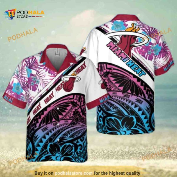 Aloha NBA Miami Heat Funny Hawaiian Shirt Tropical And Polynesian Pattern