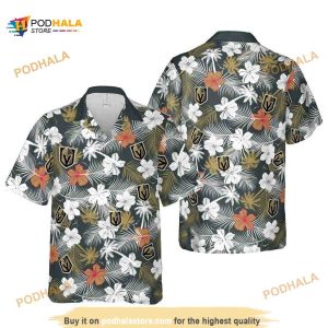 Aloha NHL Vegas Golden Knights Funny Hawaiian Shirt Tropical Flower Pattern