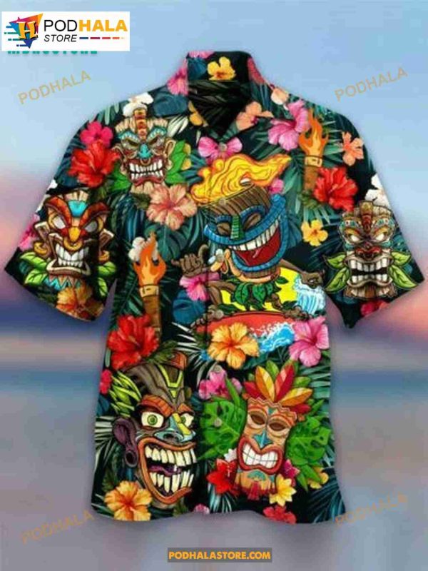 Aloha Summer Father Son Coral Hibiscus Hawaiian Shirt