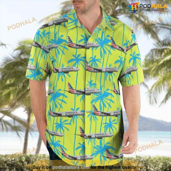 American Airlines Boeing 737-800 Aloha Hawaiian Shirt