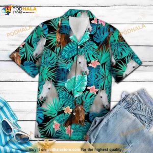 Arabian Horse Aloha Hawaiian Shirt Colorful Short Sleeve Summer Beach Hawaiian Shirt