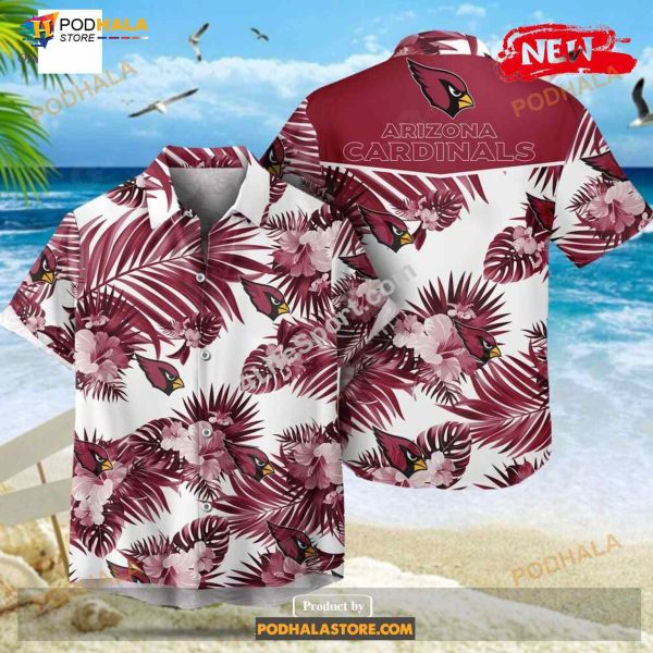 Arizona Cardinals NFL Palm Leaves Hot Summer Collection Funny 3D NFL Hawaiian Shirt