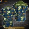 Baby Yoda Green Mandalorian Tropical Flowers Hawaiian Shirt