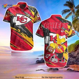 Bart Simpson NFL Kansas City Chiefs Funny Hawaiian Shirt Best Beach Gift