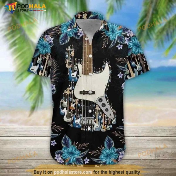 Bass Guitar Hawaiian Shirt