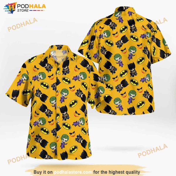 Batman Yellow Tropical Print Hawaiian Shirt