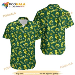 Baylor University Bears Logo Design L Hawaiian Shirt