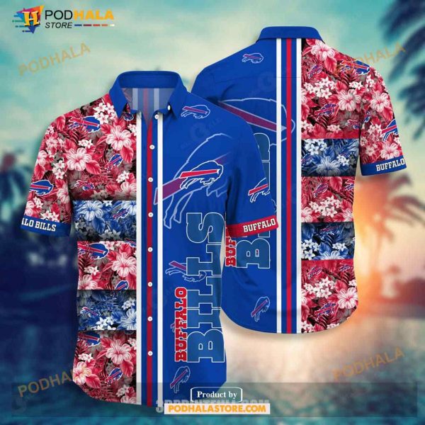 Beach Buffalo Bills Hawaiian Shirt Tropical Flower 2023