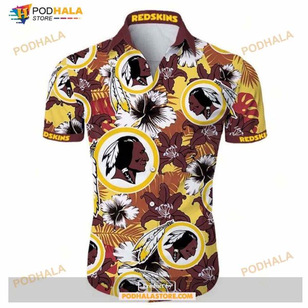 Beach Shirt Washington Redskins Hawaiian Shirt Short Sleeve For Fans