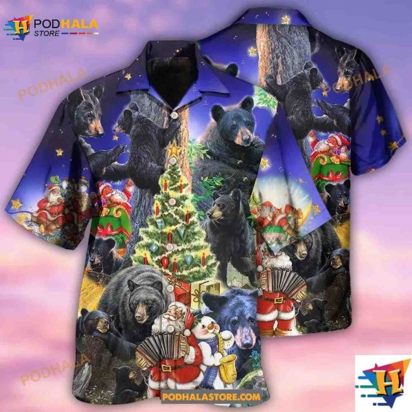 Bear Family Into Spring Merry Christmas Hawaiian Shirt