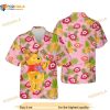 Bear The Pooh Flower Colorful Pineapple On The Pink Funny Hawaiian Shirt