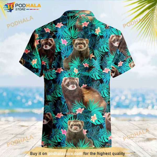 Bear Tropical Animal Pot Leaf Hawaiian Shirt