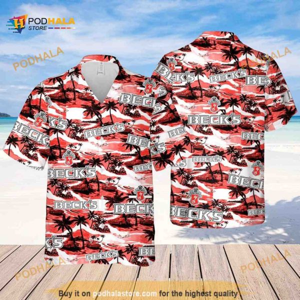 Beck’s Beer Island Pattern Funny Hawaiian Shirt