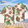 Beige Schlitz Beer Funny Hawaiian Shirt Hibiscus Flower Palm Leaves Pattern