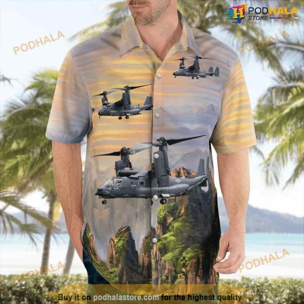 Bell Boeing V-22 Osprey Hawaiian Shirt Outfit