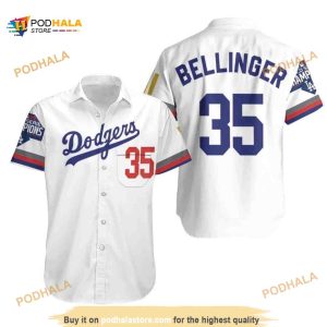 Bellinger 35 Los Angeles Dodgers Funny Hawaiian Shirt Gift For Baseball Players