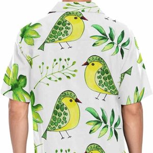 Birds Floral Pot Leaf Hawaiian Shirt