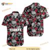 Black Aloha NFL Kansas City Chiefs Funny Hawaiian Shirt Roses And Skull