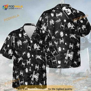 Black Aloha Star Wars Funny Hawaiian Shirt