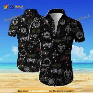 Black Aloha Star Wars Funny Hawaiian Shirt