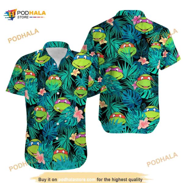 Blue Ocean Ninja Turtle Funny Hawaiian Shirt