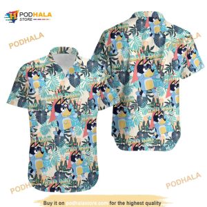 Blue Rad Dad BlueyDad Funny Hawaiian Shirt