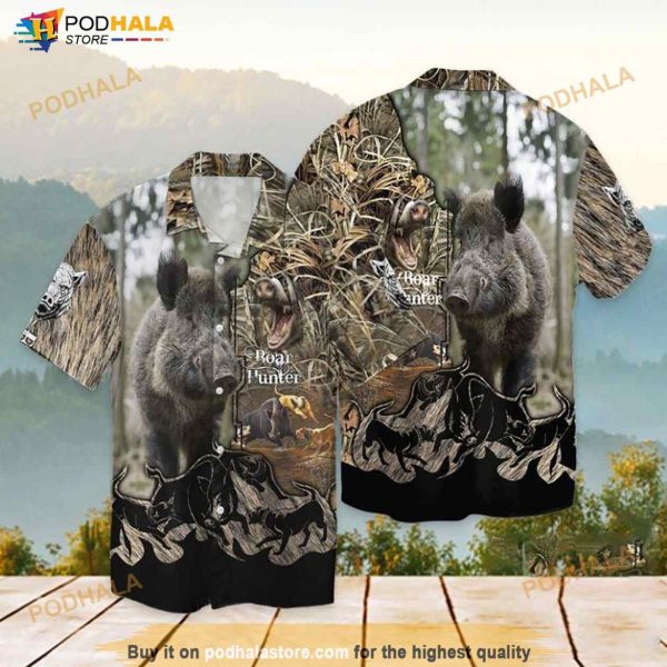 Boar Hunter Hawaiian Shirt