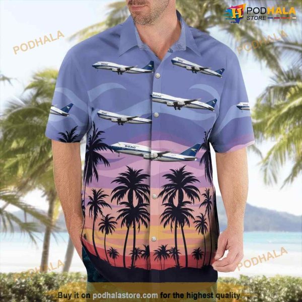 Boeing 747-436 – Boac (british Airways) Hawaiian Shirt